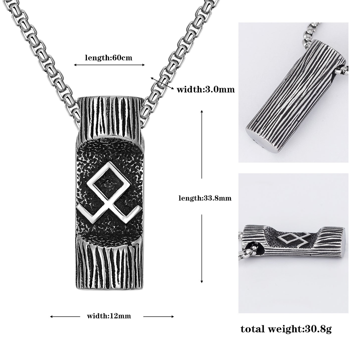 Steel Necklace - Elegant Viking Pendant
