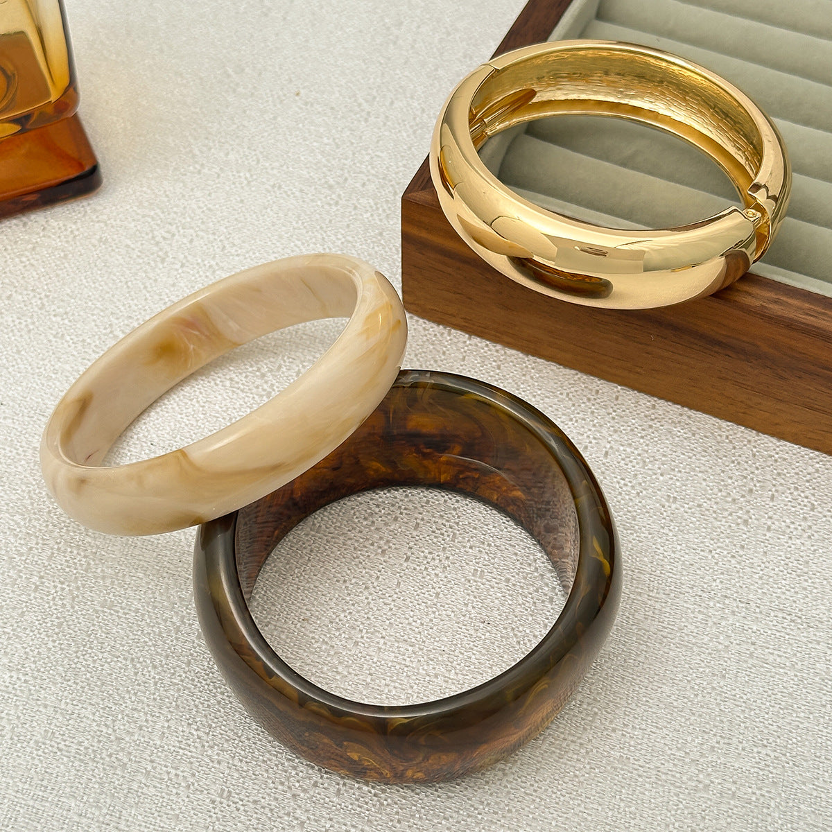 Retro Maillard Style Bracelet Cold Metal Smudge Bracelet
