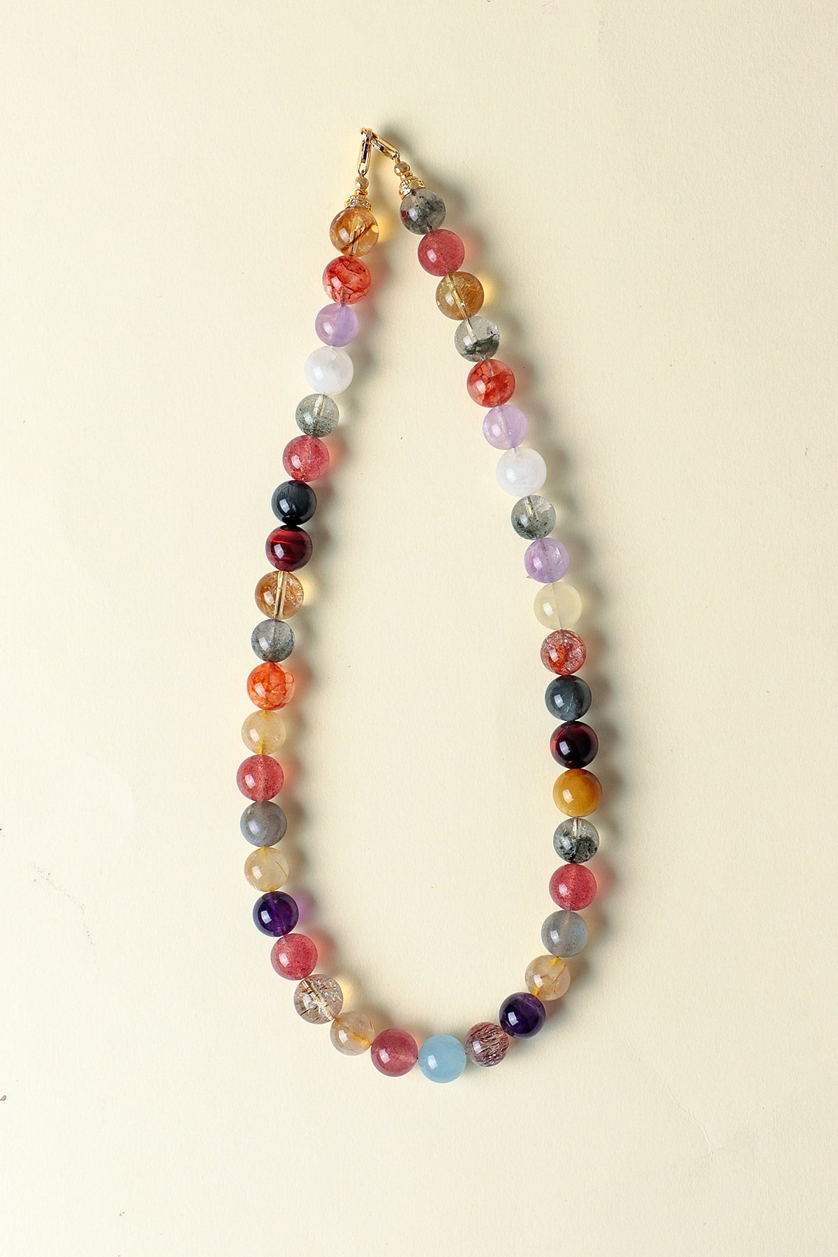 Strawberry Quartz Crystal Necklace
