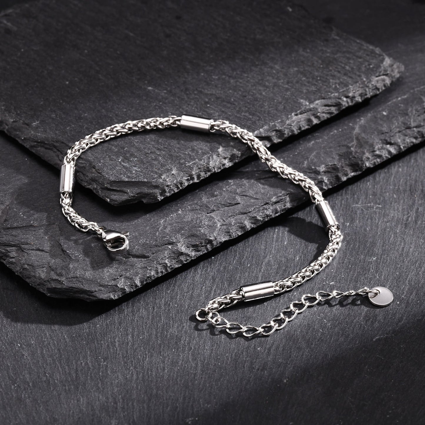 Stainless Steel Flower Basket Chain Round Tube Bracelet Steel Personality Jewelry Men