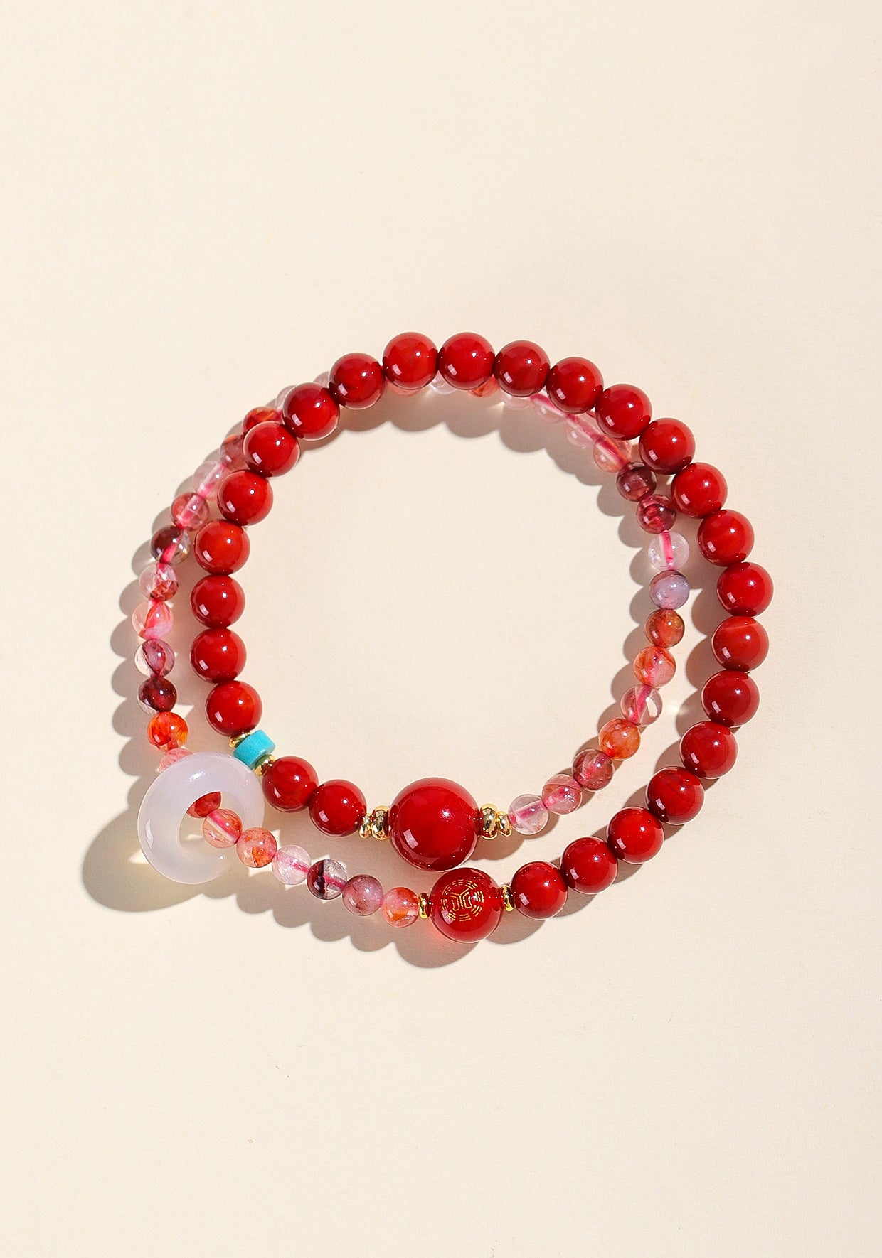 Planderful Fortune's Favor Crystal Bracelet – Unique Aquamarine and Agate Design