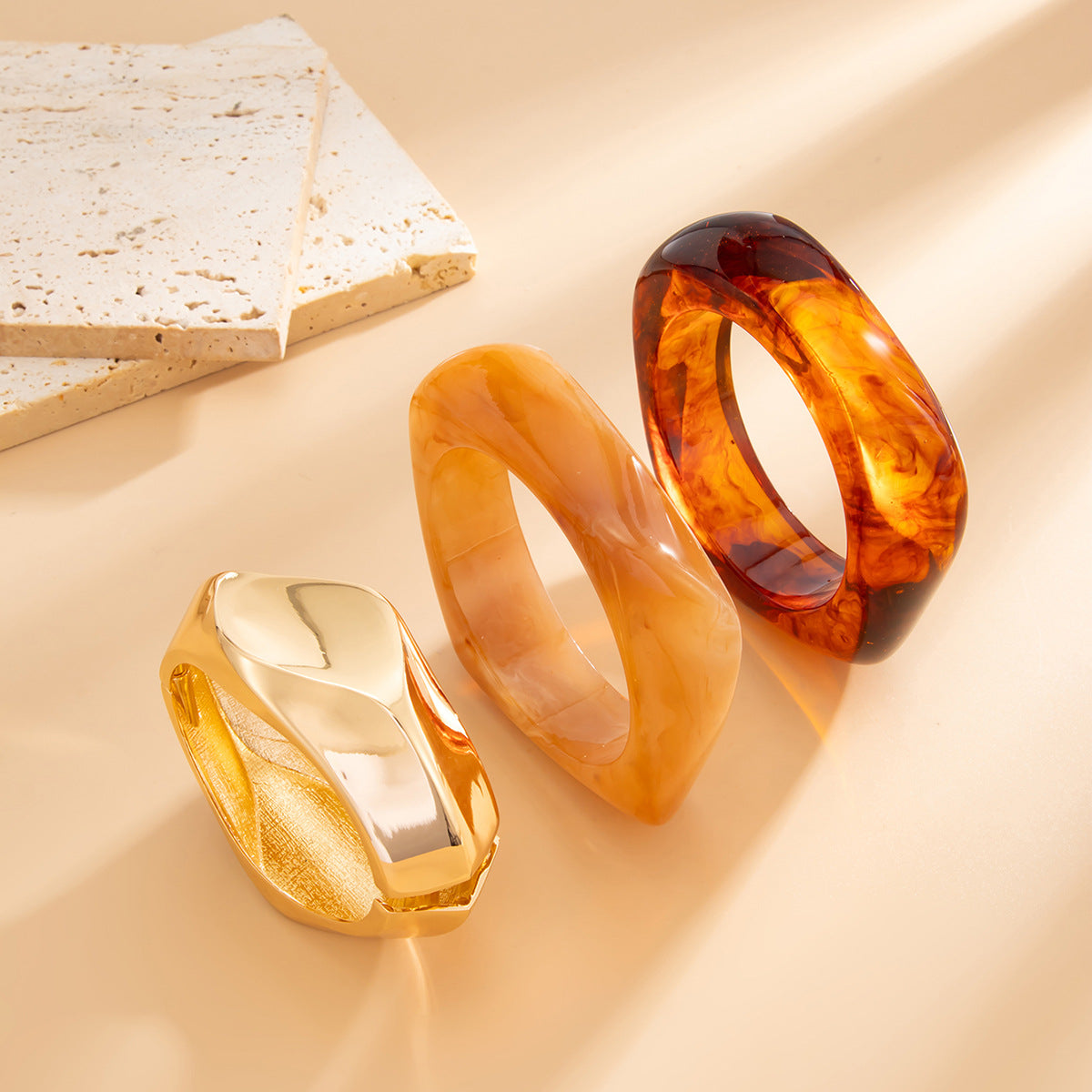 Planderful Geometric Statement Bracelet For Women Vienna Verve Exaggerated Section Heavy Industry Style Bold Jewelry
