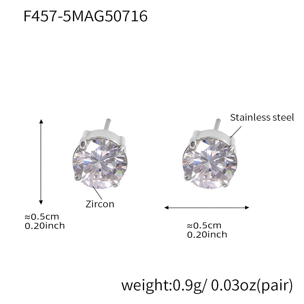 Planderful Super Flash 5A Zircon Stud Earrings For Women