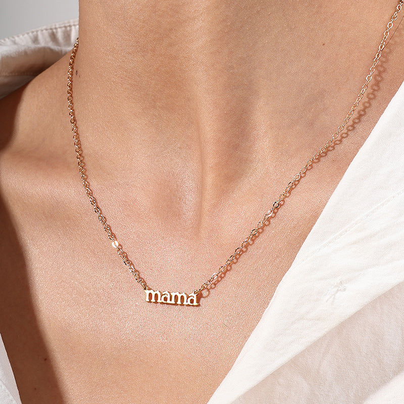 Trendy Mama Letter Pendant Necklace - Vienna Verve Collection