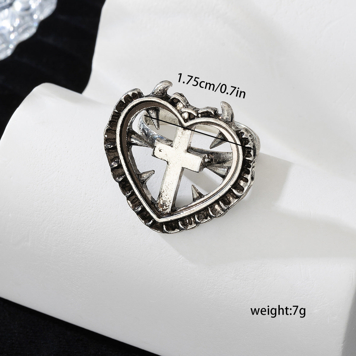 Planderful Vienna Verve Adjustable Metal Love Cross Ring