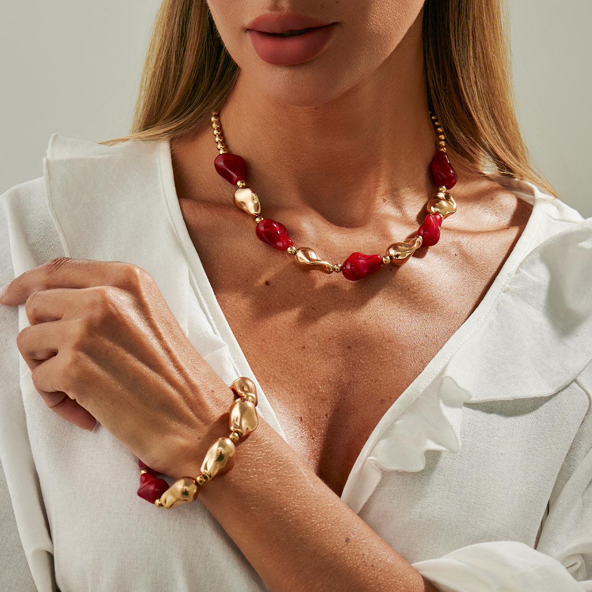 French Baroque Pearl Bead Necklace