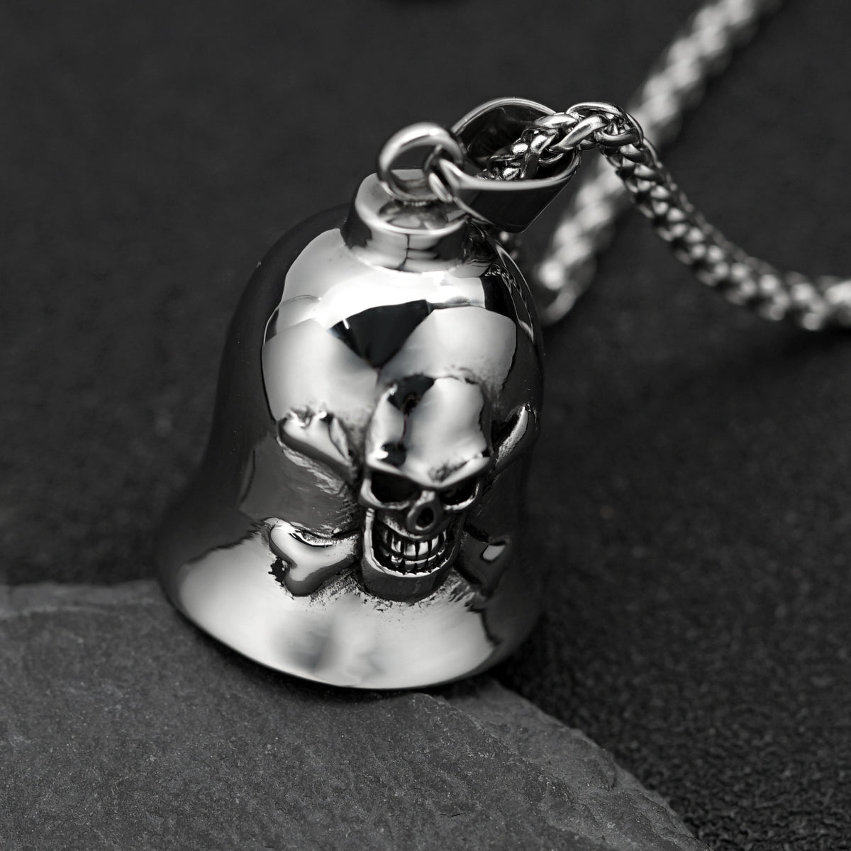 Punk Skull Stainless Steel Pendant Necklace