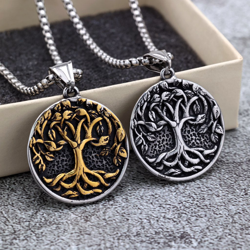 Planderful Unisex Tree of Life Pendant Necklace Retro
