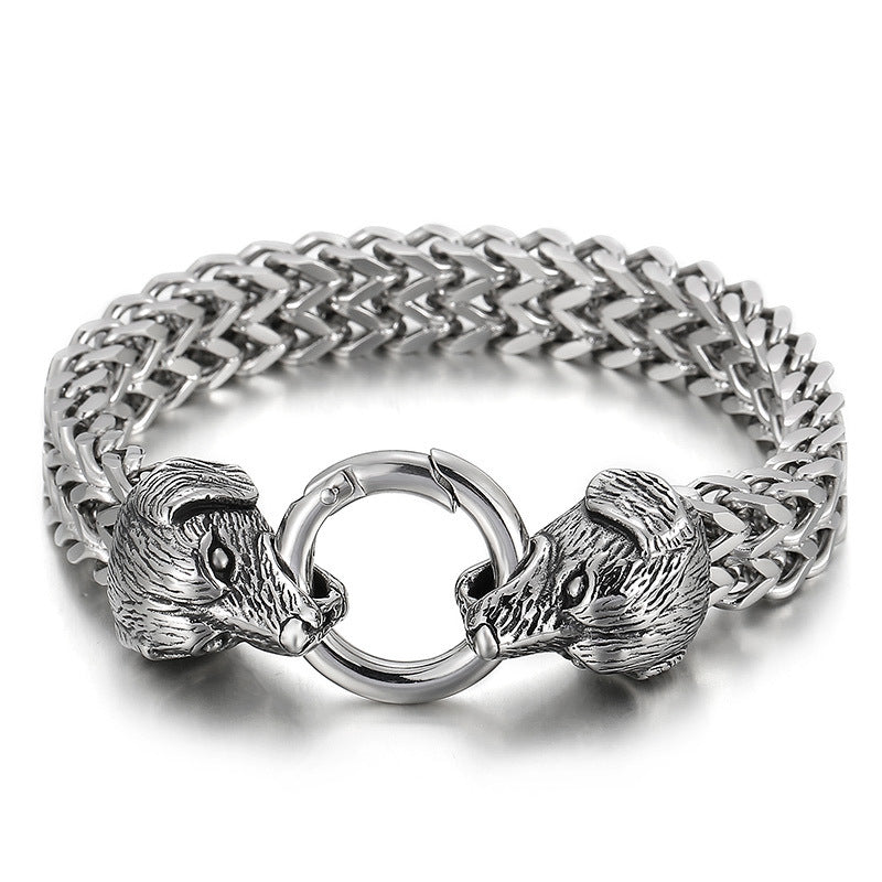 Celestial Steel Bracelet for Men - Zodiac Inspired Fashion Accessory