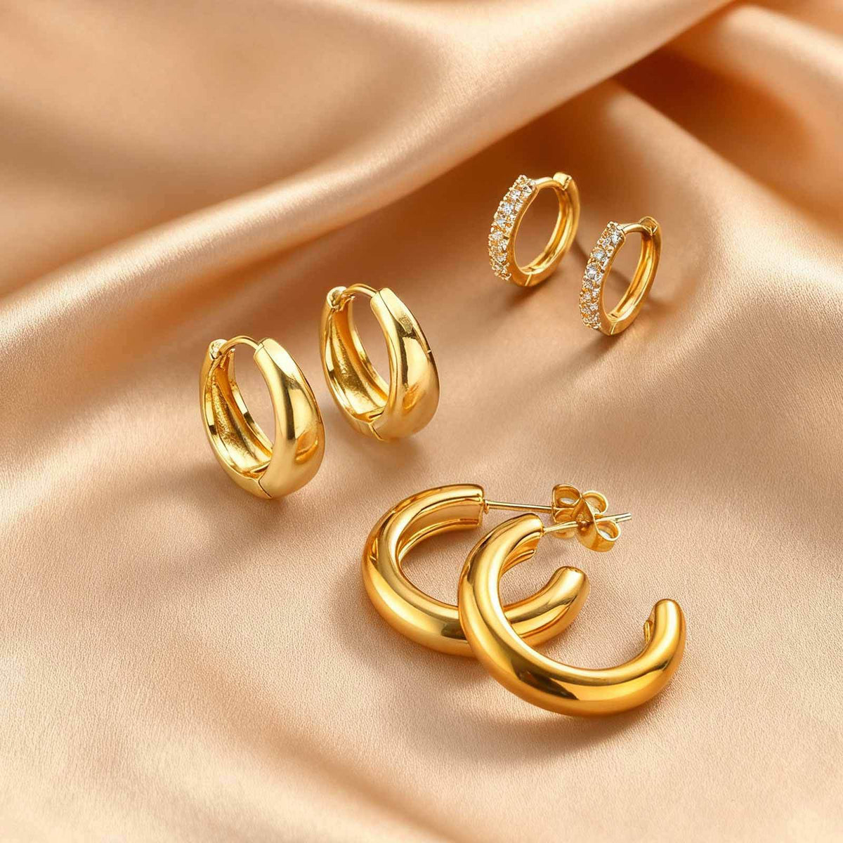 Stainless Steel Zircon Earrings