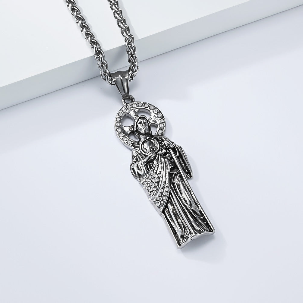 St Jude Pendant Necklace For Unisex Wear Classic Retro Protection Symbol By Planderful Everyday Genie