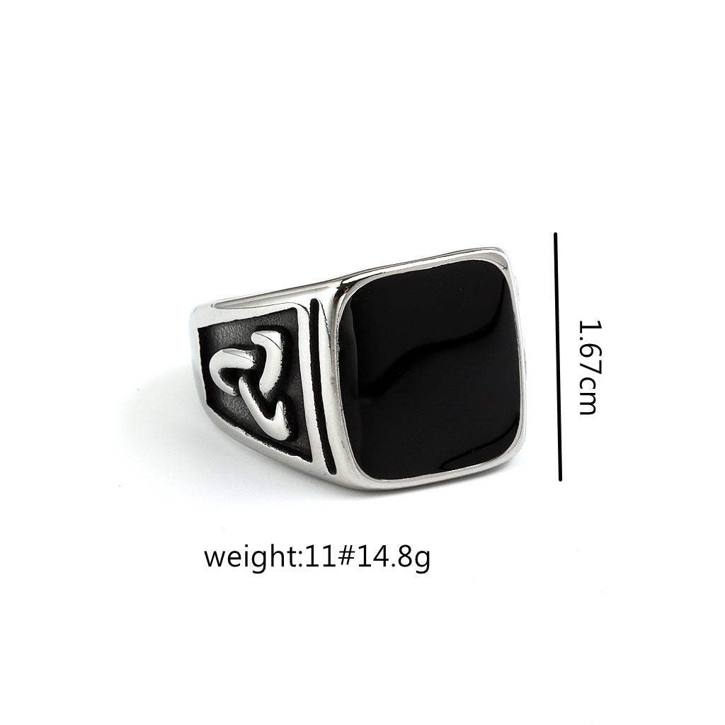 Vintage Viking Stainless Steel Men's Ring