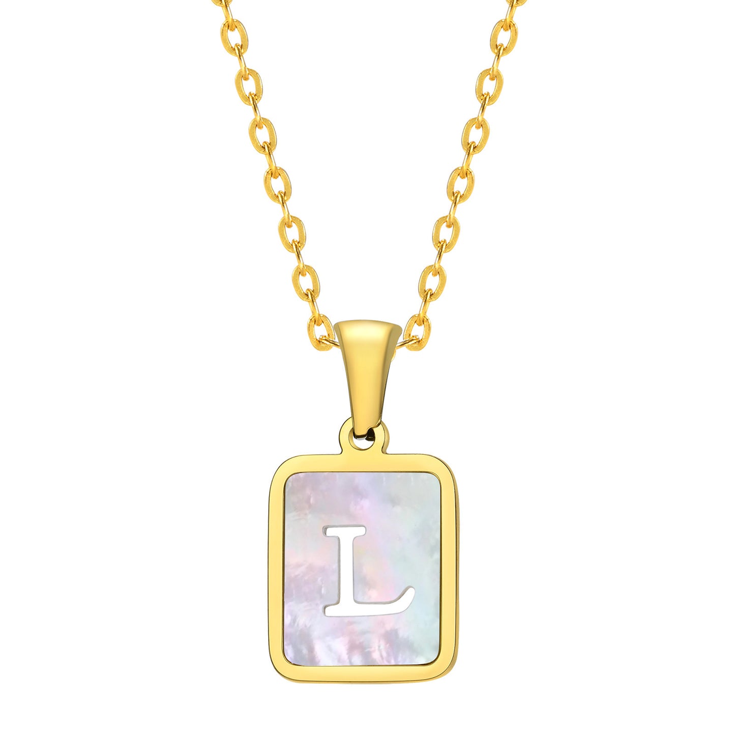 European And American Jewelry Shell Square Pendant Necklace