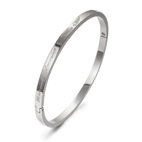 Planderful Jewelry Titanium Steel Bracelet With Zircon Inlays Everyday Genie Collection