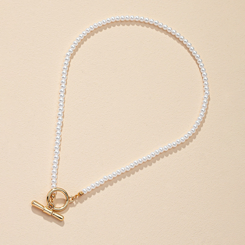 European and American Best-Selling Rice Bead Necklace with OT Buckle - Vienna Verve