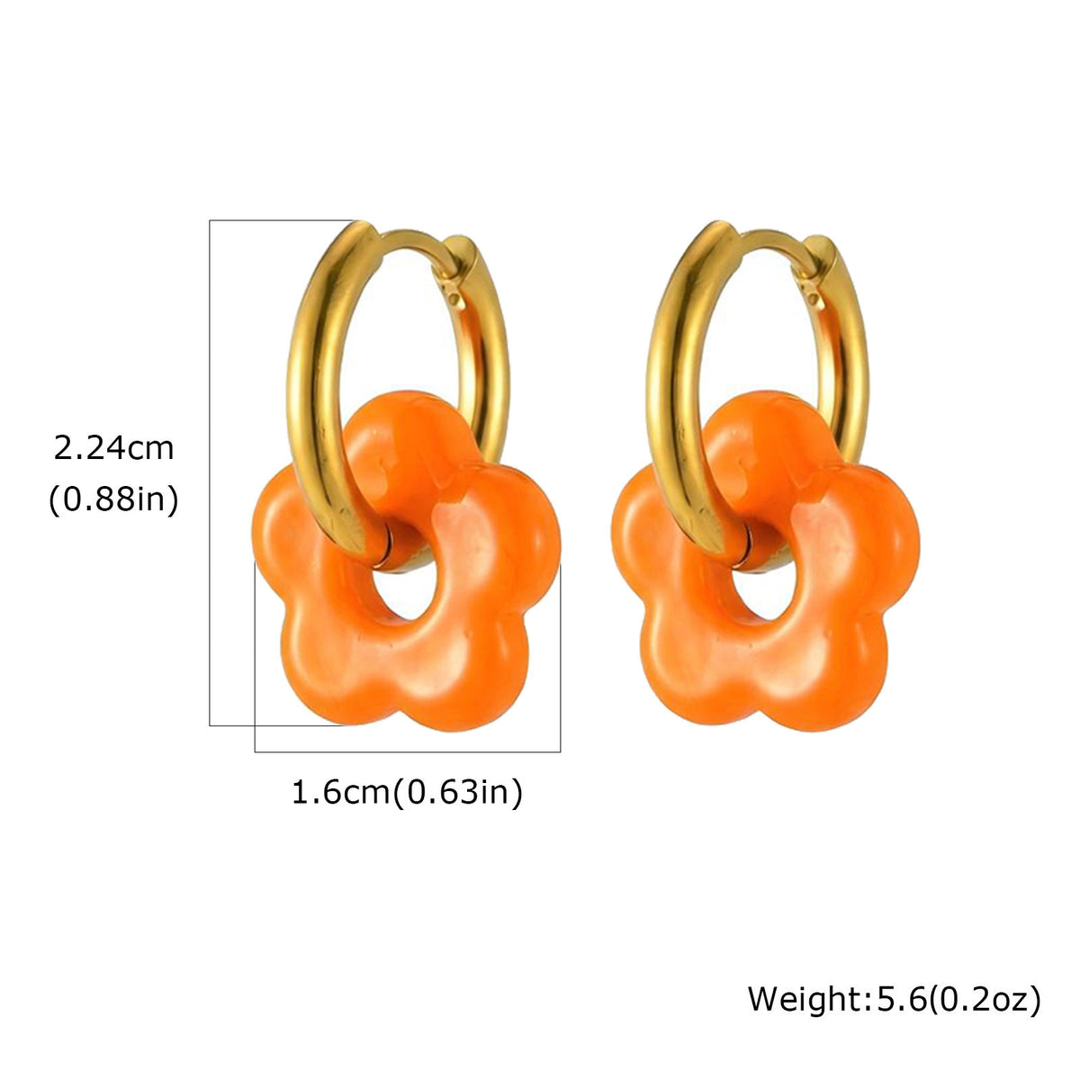Stainless Steel Floral Earrings