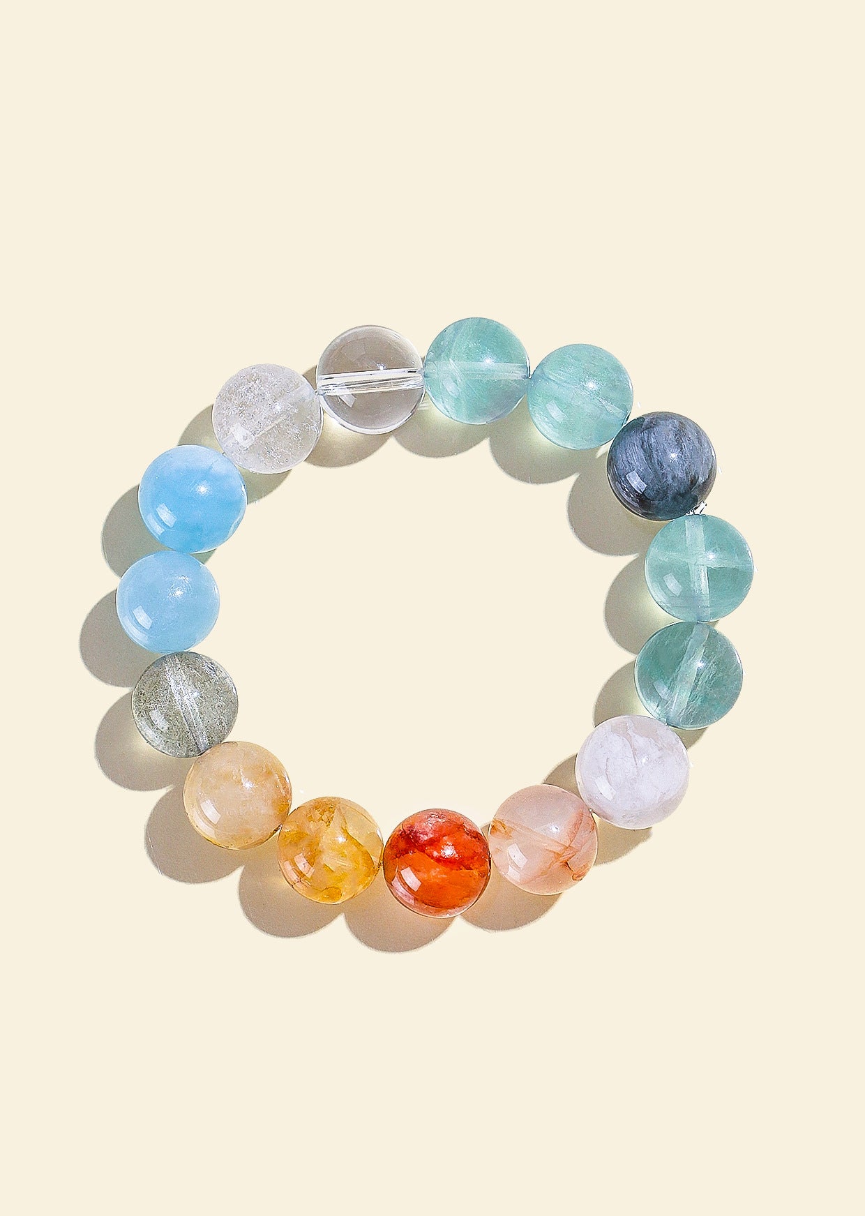 Planderful Fortune's Favor Bracelet – Fresh and Sweet Sea Blue Powder Crystal