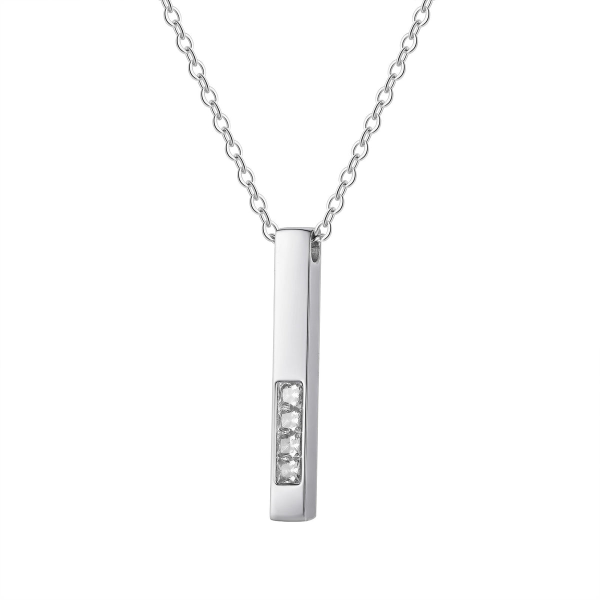 Stainless Steel Zircon Necklace