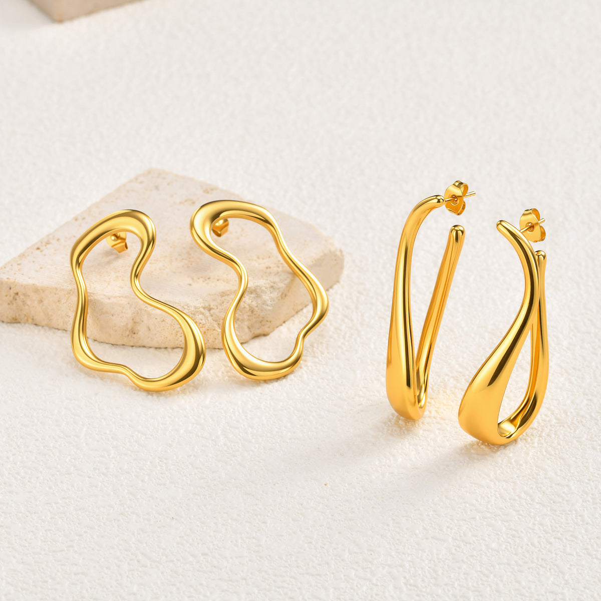 Modern Stainless Steel Earrings — Multiple Styles
