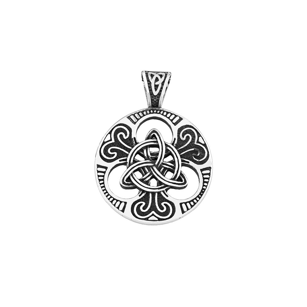 Foreign Trade Explosion Stainless Steel Irish Knot Pendant Necklace for Men