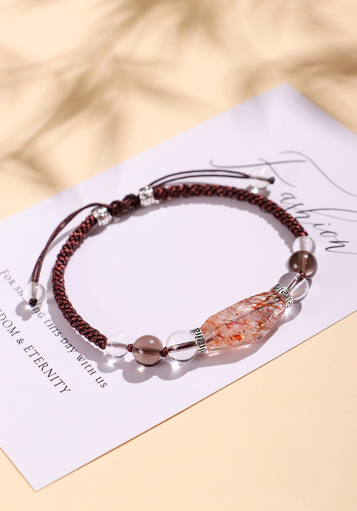Planderful Fortune's Favor Bracelet – Elegant Hand-Woven Design with Crystals