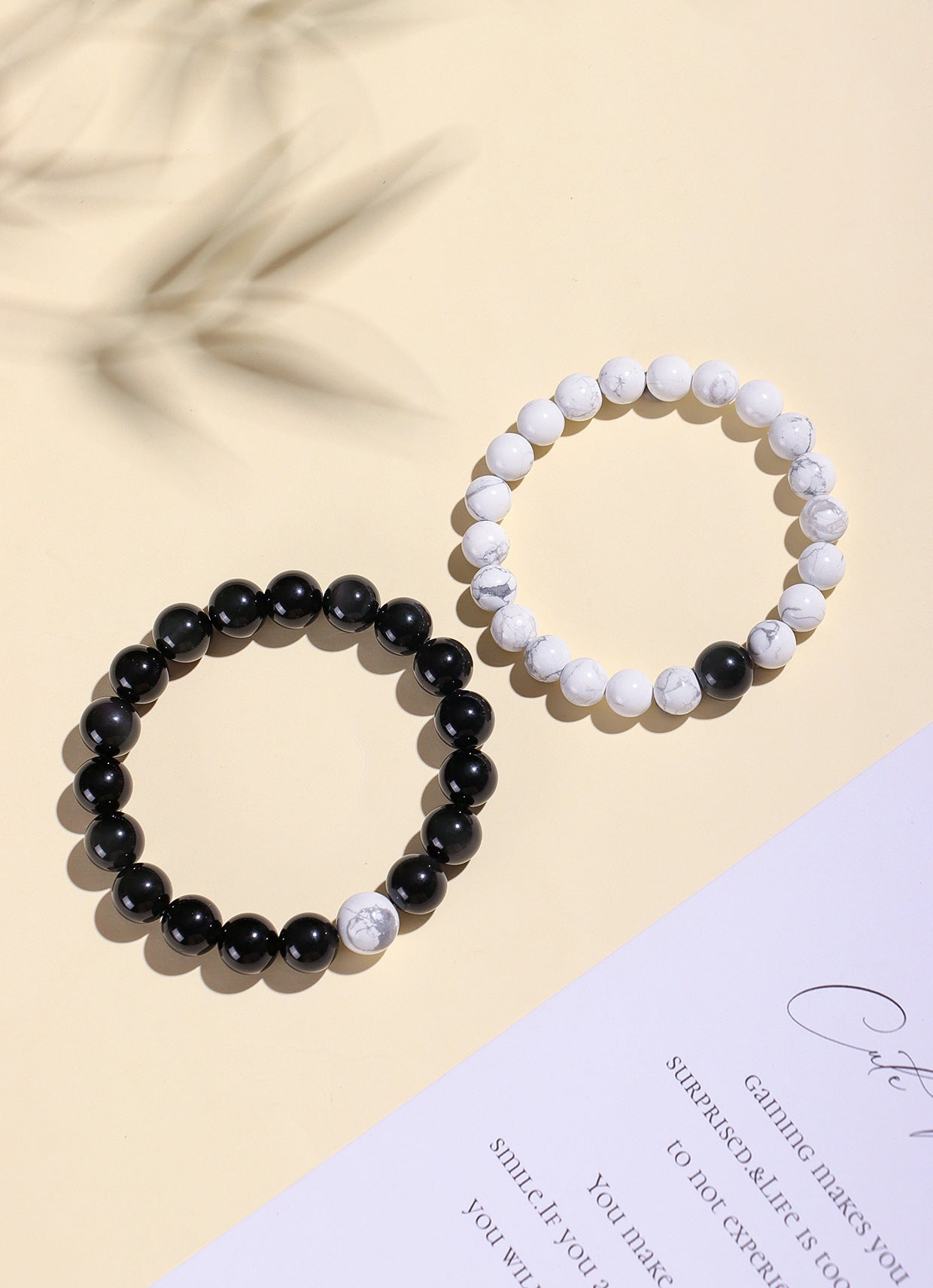Planderful Fortune's Favor Bracelet – Elegant Obsidian Beaded Design