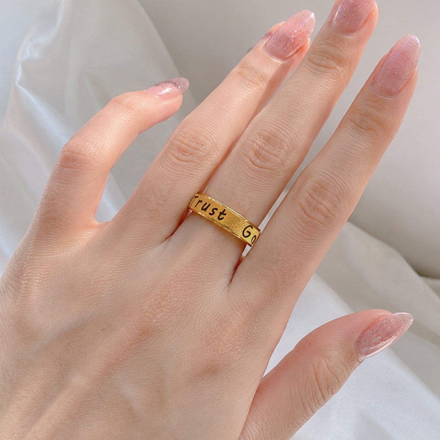 Rotatable Stainless Steel Ring Stress Relief Inspirational Jewelry For Unisex Couples Planderful Collection