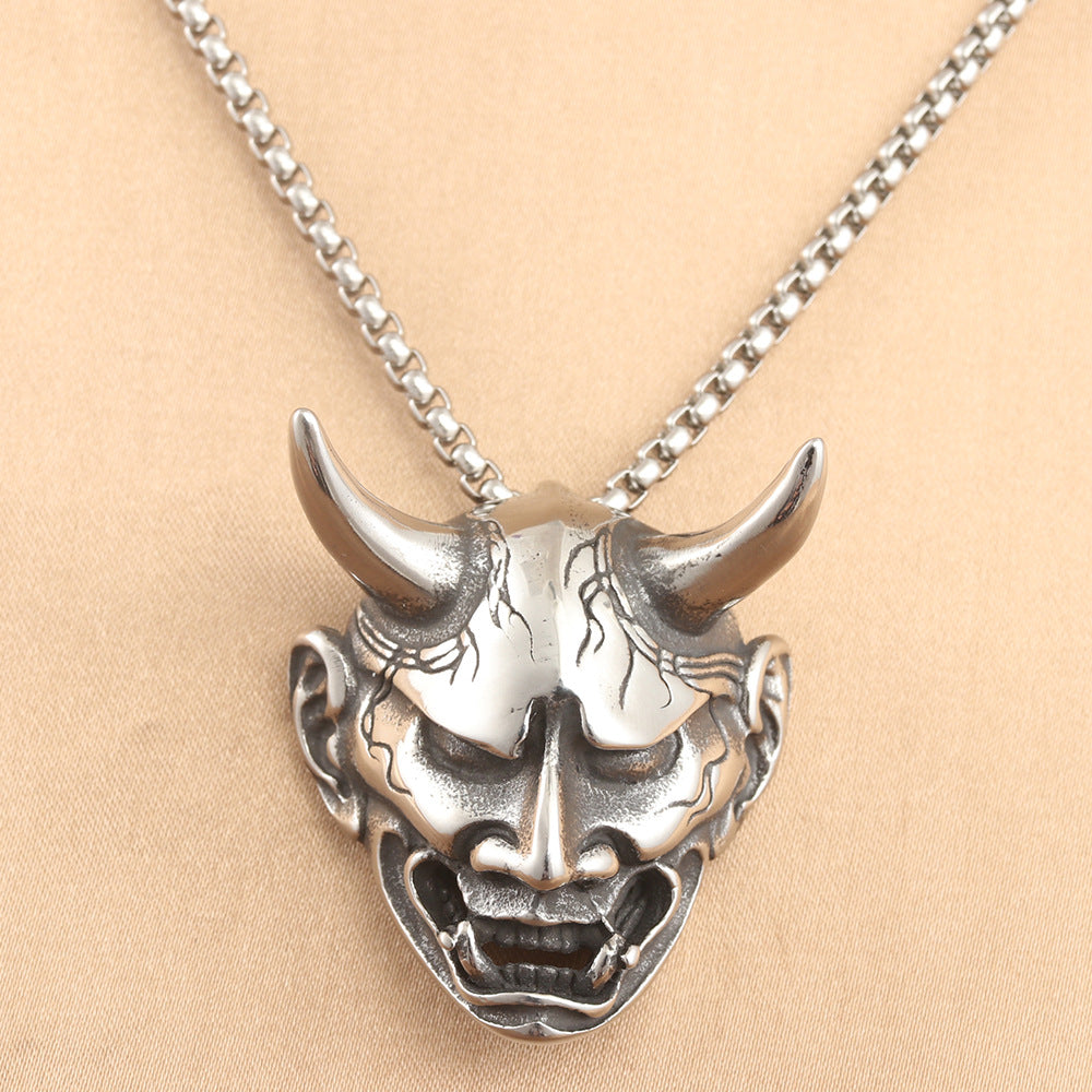 European And American Stainless Steel Horn Monster Pendant