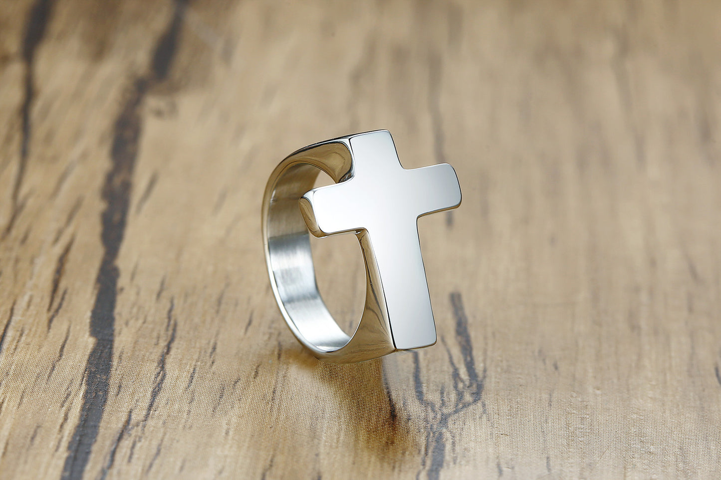 Titanium Steel Popular Jewelry Cross Casting Ring Wholesale