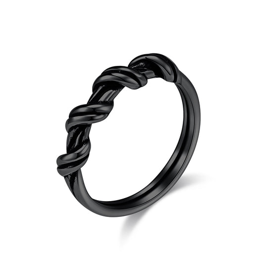 Planderful Titanium Steel Ring Unisex Retro Art Inspired Statement Jewelry For Men And Women Everyday Genie Collection