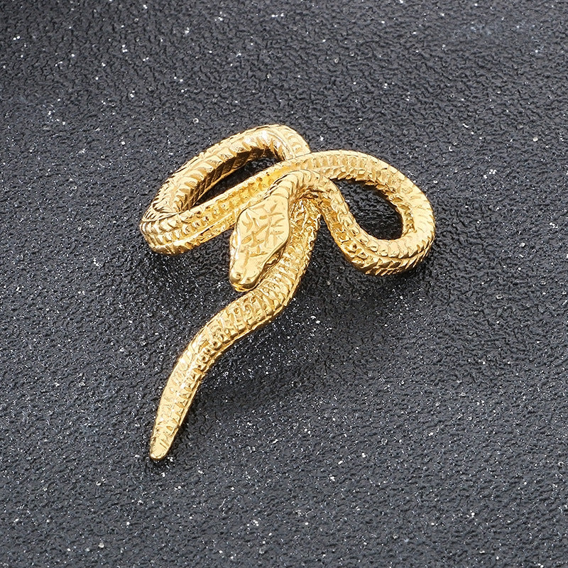 Planderful Snake Pendant for Men Titanium Steel Punk Style