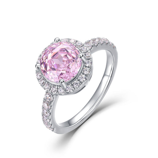 S925 Sterling Silver Zircon Rose Ring
