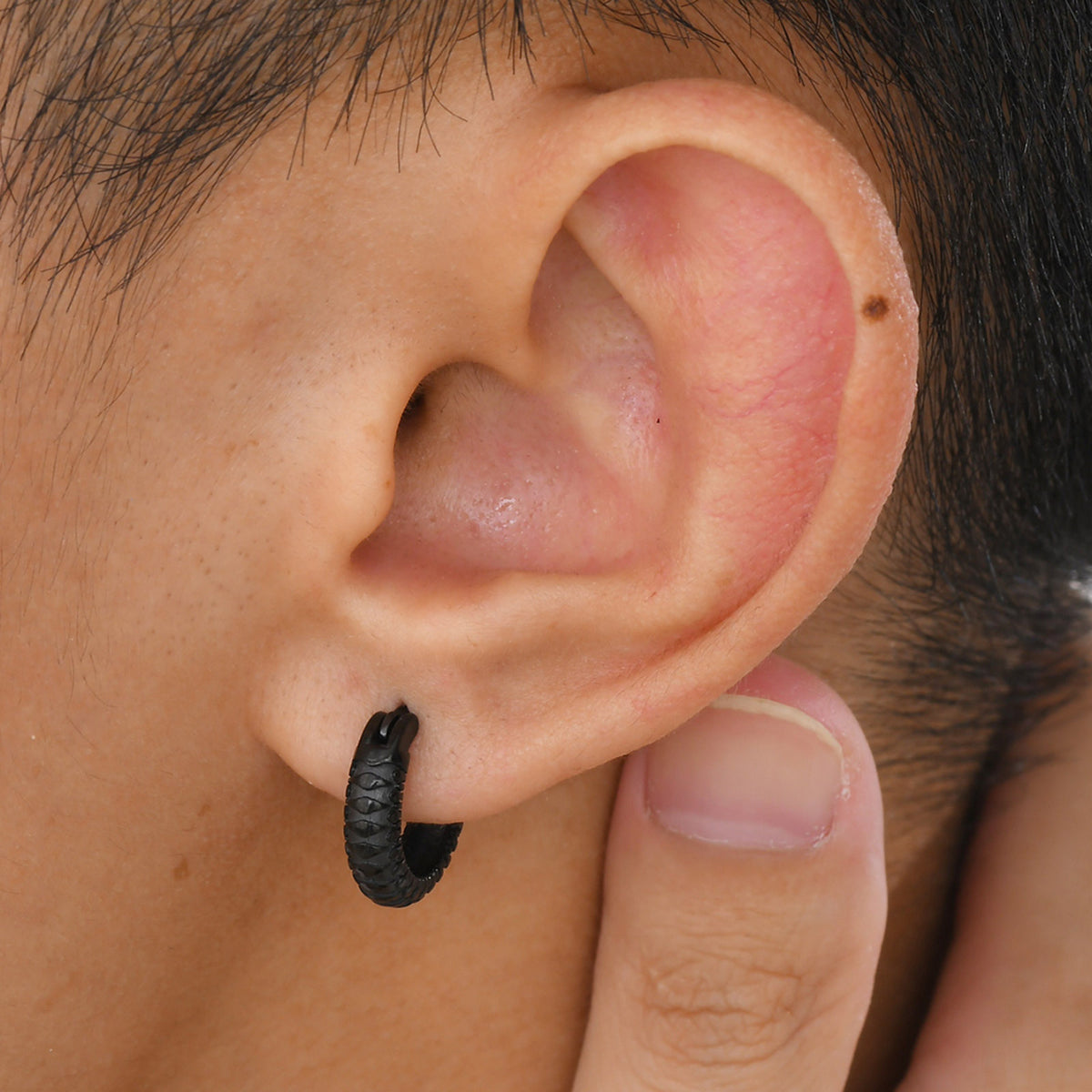 Snake Single Earrings — Black or Silver