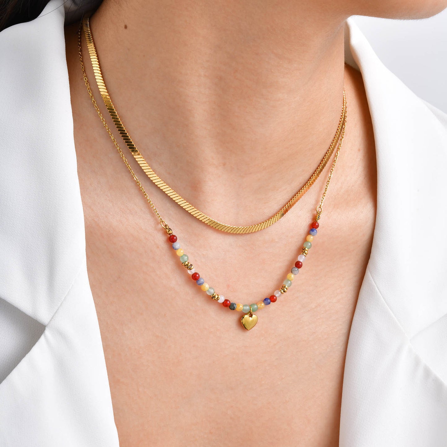 Blade Chains – Multi-Layer Love Necklace Stacked