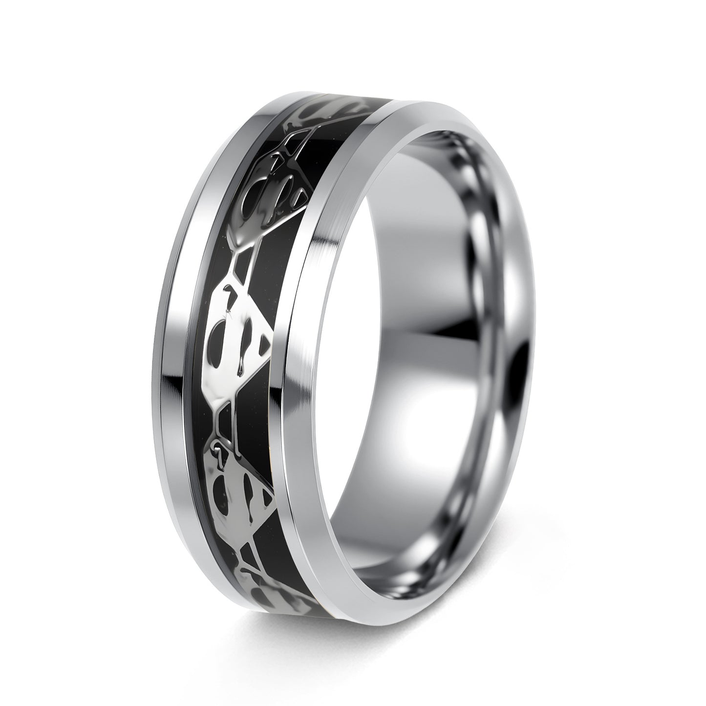 Planderful Superman Logo Ring Durable Steel Unisex Accessory For Comic Fans Size 7 To 12