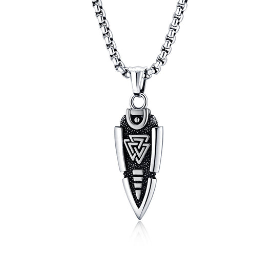 Planderful Viking Odin Knot Necklace For Men Titanium Steel Durable Everyday Jewelry