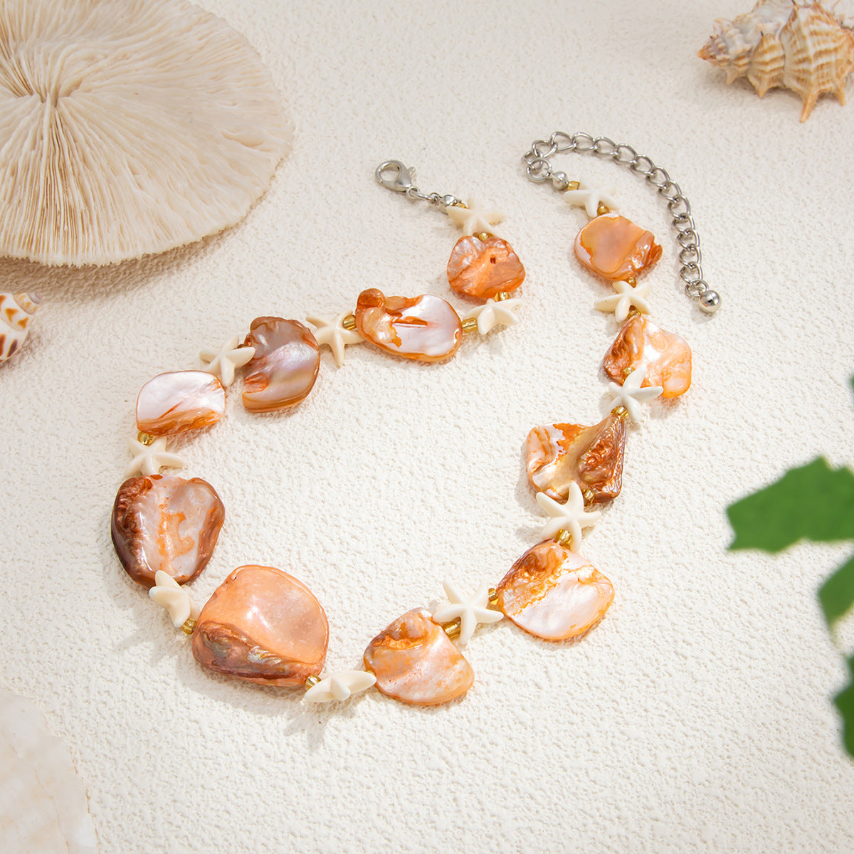 Shell & Starfish Coastal Necklace