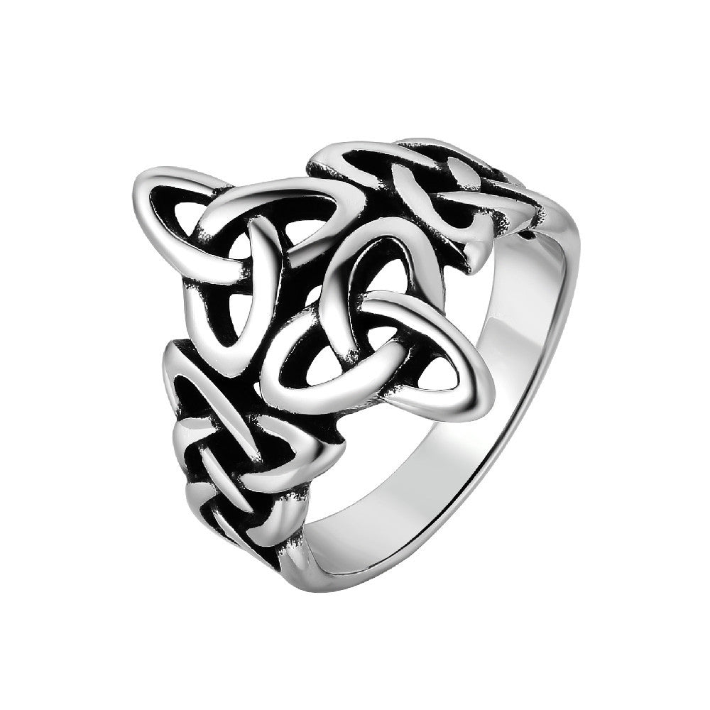 Planderful Titanium Steel Ring Unisex Viking Celtic Totem Protection Statement Bold Durable For Men And Women