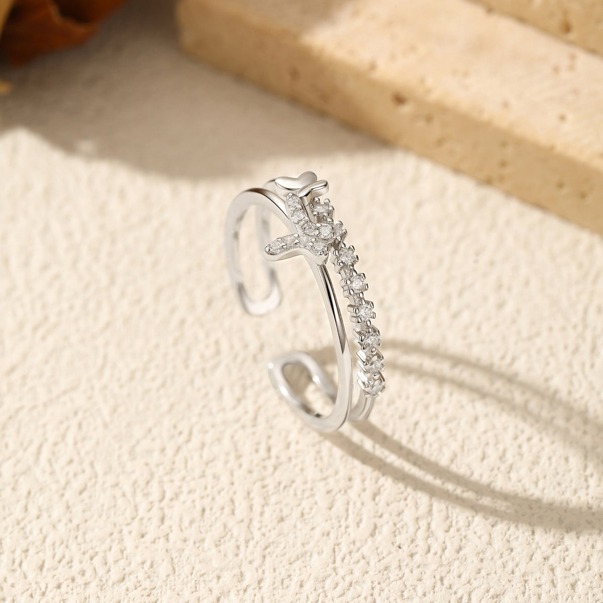 925 Sterling Silver Butterfly Ring