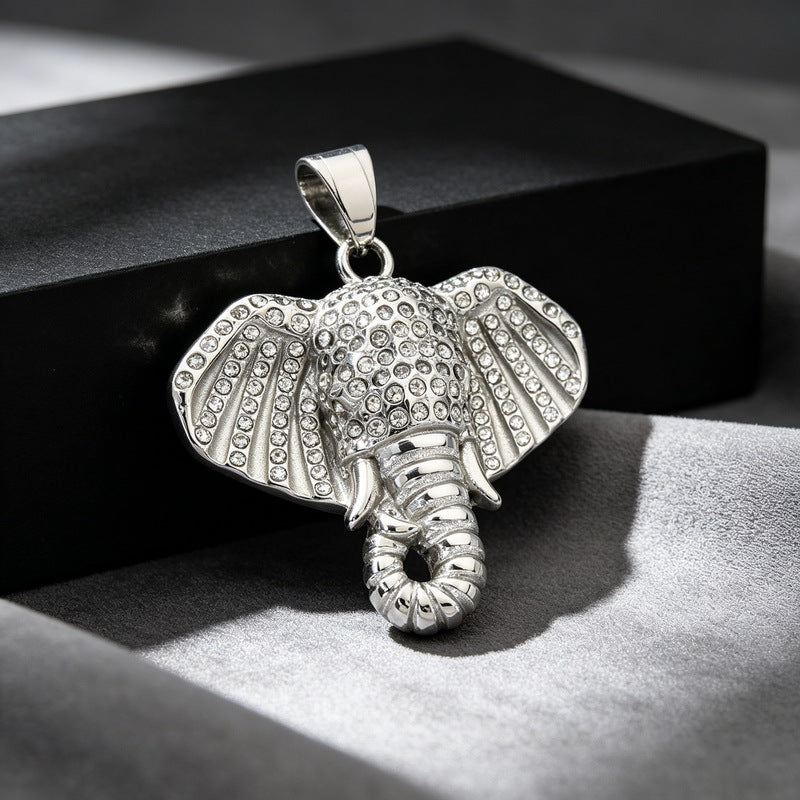 Hiphop Hip Hop Crown Auspicious Pendant, Rock Club Full Of Zircon Cartoon Frog Necklace