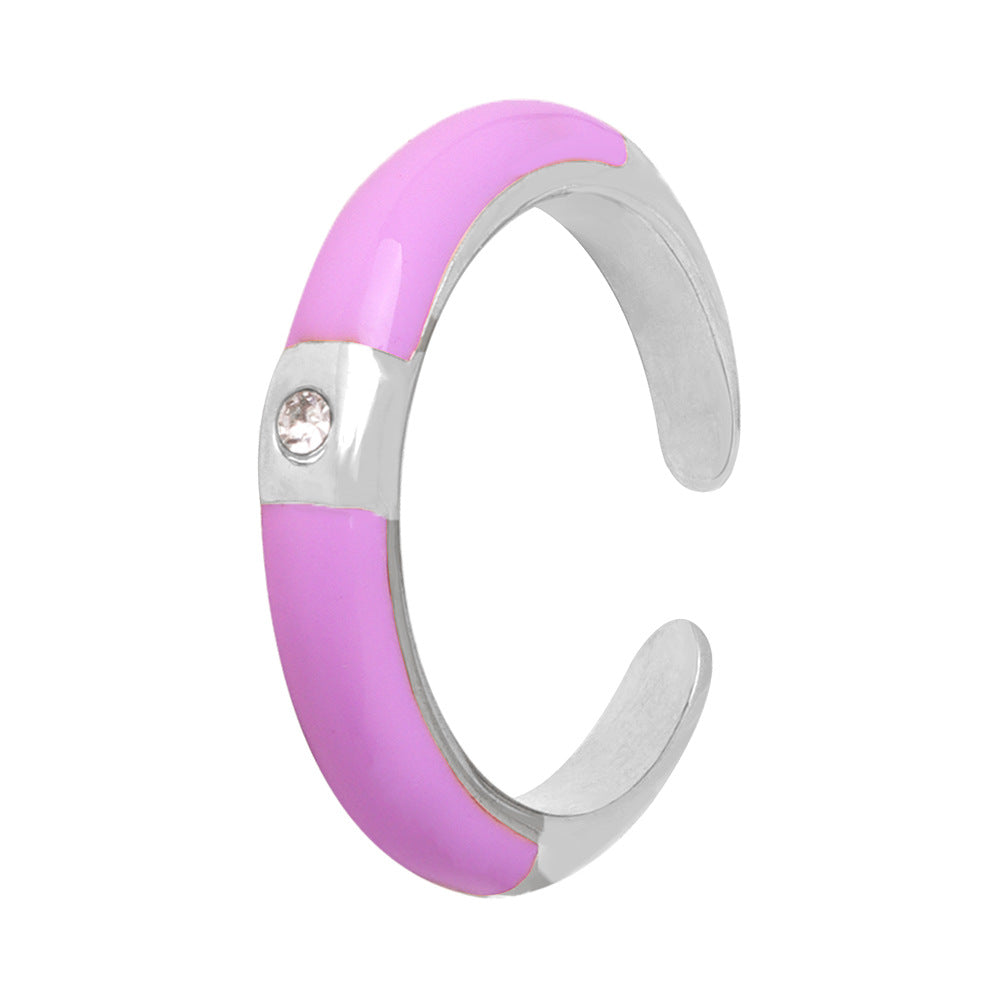 Chic Geometric Titanium Steel Gold-Plated Ring - Women's Statement Jewelry