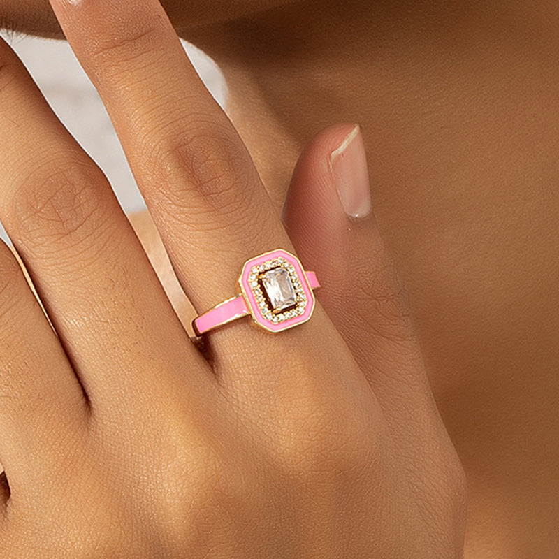 Zirconia Infinity Drop Ring - Elegant European Design - Wholesale Jewelry