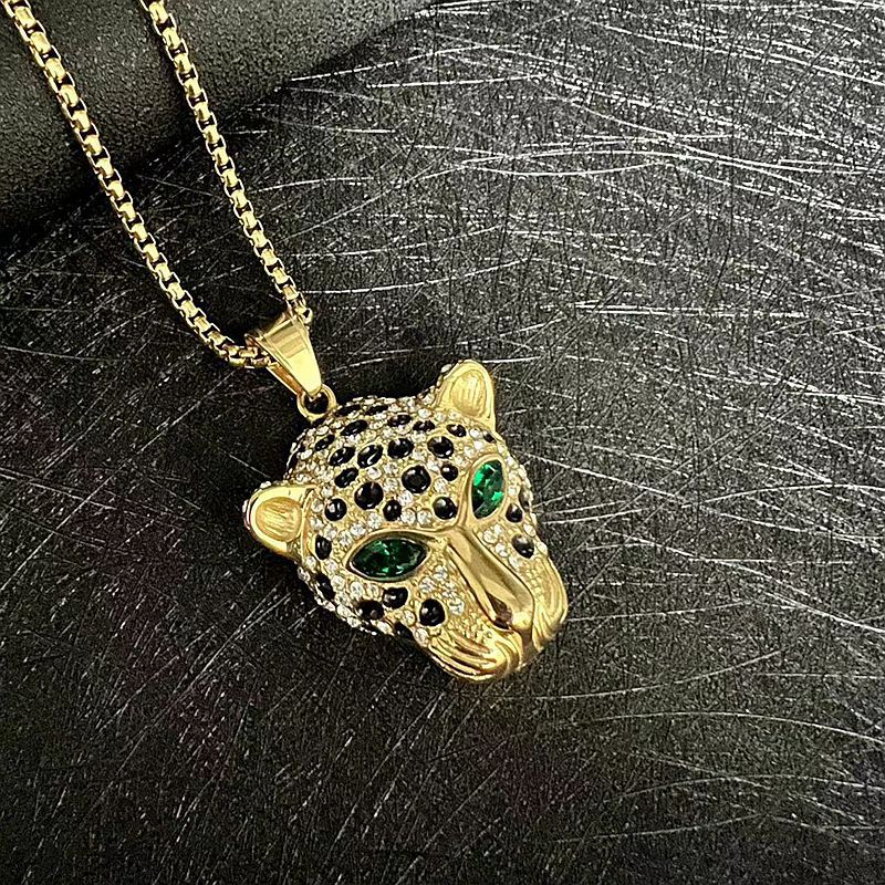 Zircon Necklace – Luxury Hip Hop Leopard Pendant Planderful