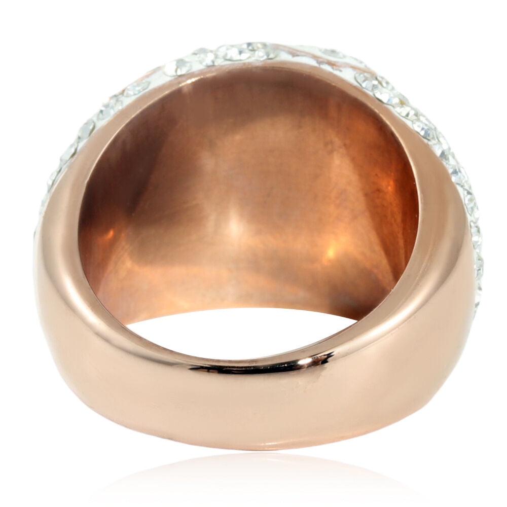 Retro Punk Titanium Steel Floral Ring for Trendy Girls - European and American Jewelry Accessory