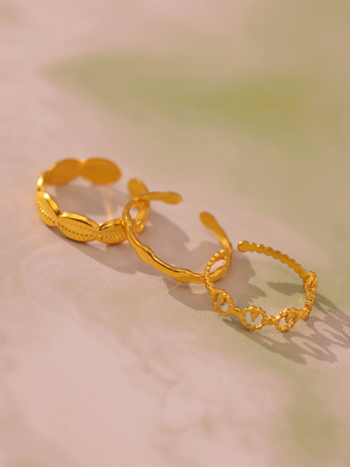 Planderful Geometric Opening Ring For Women Stainless Steel