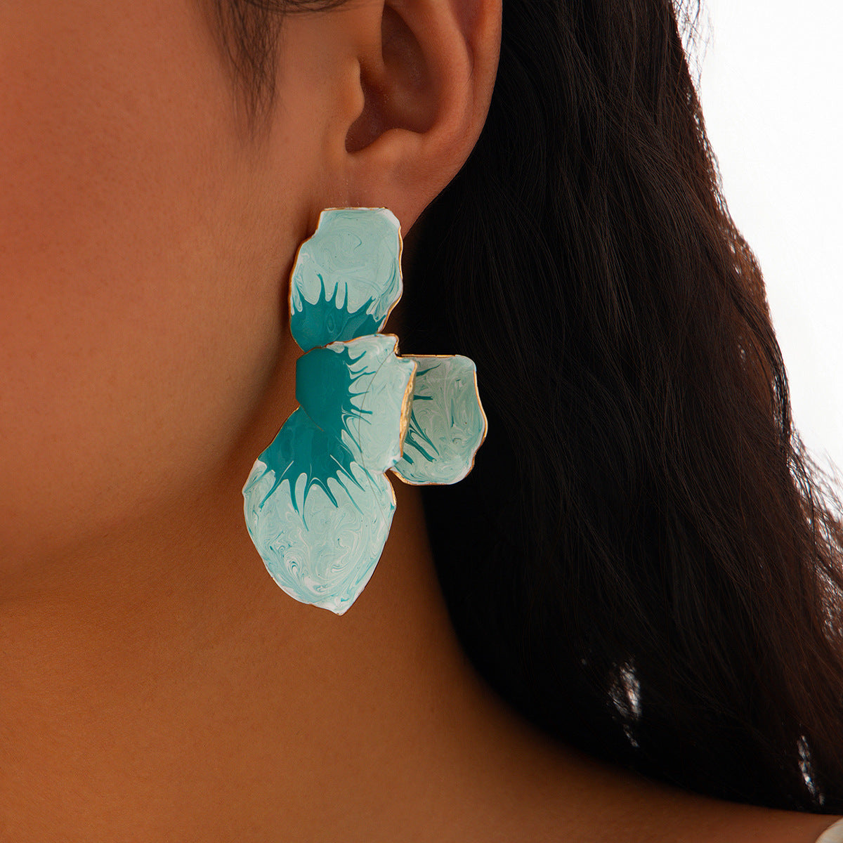 Planderful Vienna Verve Stud Earrings For Women Versatile Metal Statement Jewelry