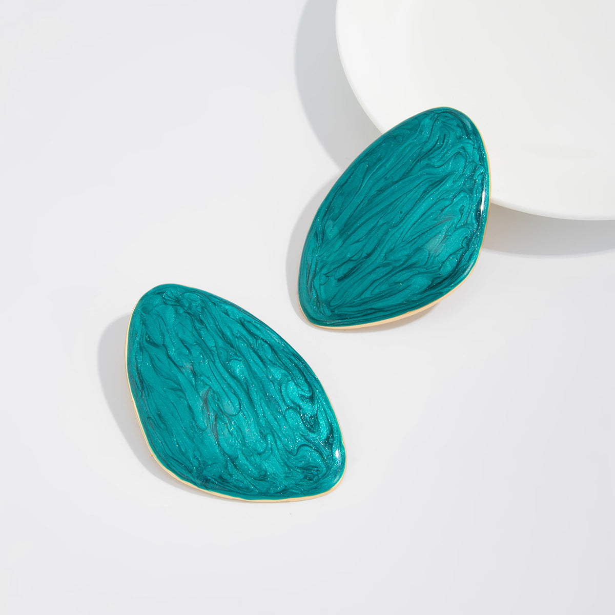 Planderful Smudged Oil Stud Earrings Bold Irregular Design for Women Vienna Verve Collection