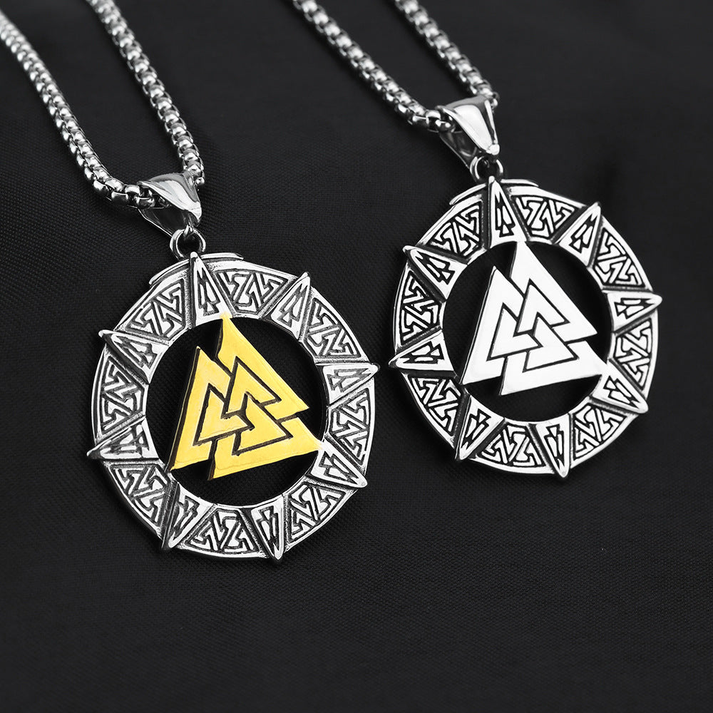 European And American Jewelry Wholesale Men's Viking Pendant Necklace