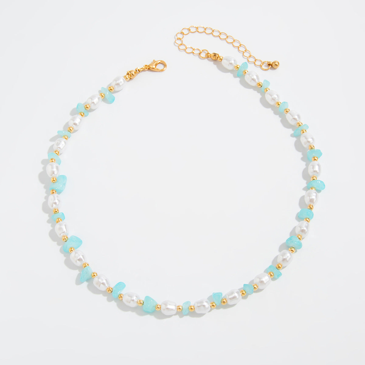 Coastal Beaded Pearl-Style Necklace