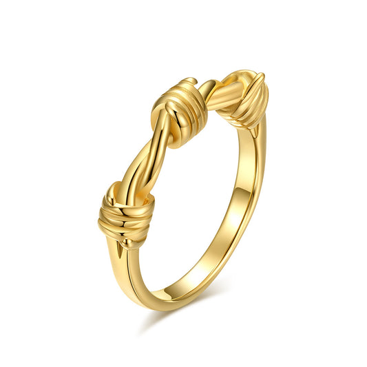 Personalized Striped Woven Ring For Men And Women In Titanium Steel By Planderful Everyday Genie